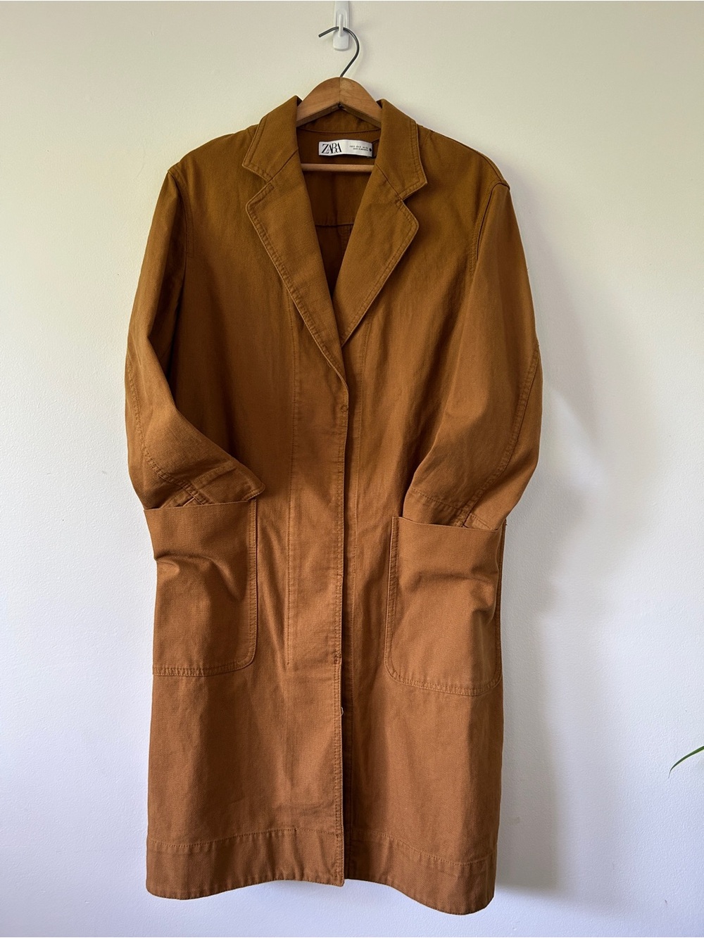 Zara ‧ Brick Canvas Cotton Coat